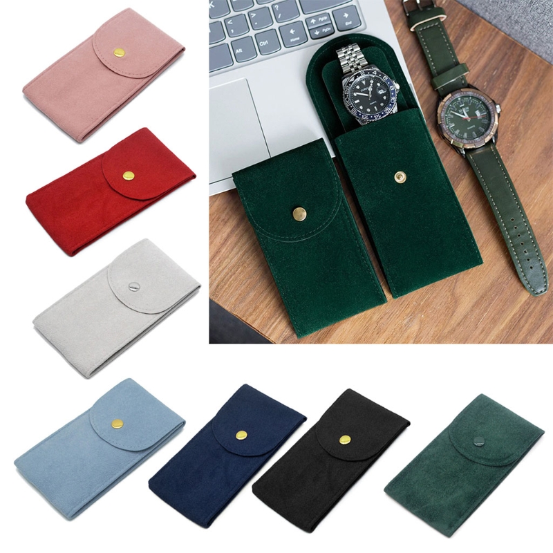 Women Bags Manufacturer - Portable Flannelette Fabric Watch Pouch Storage
