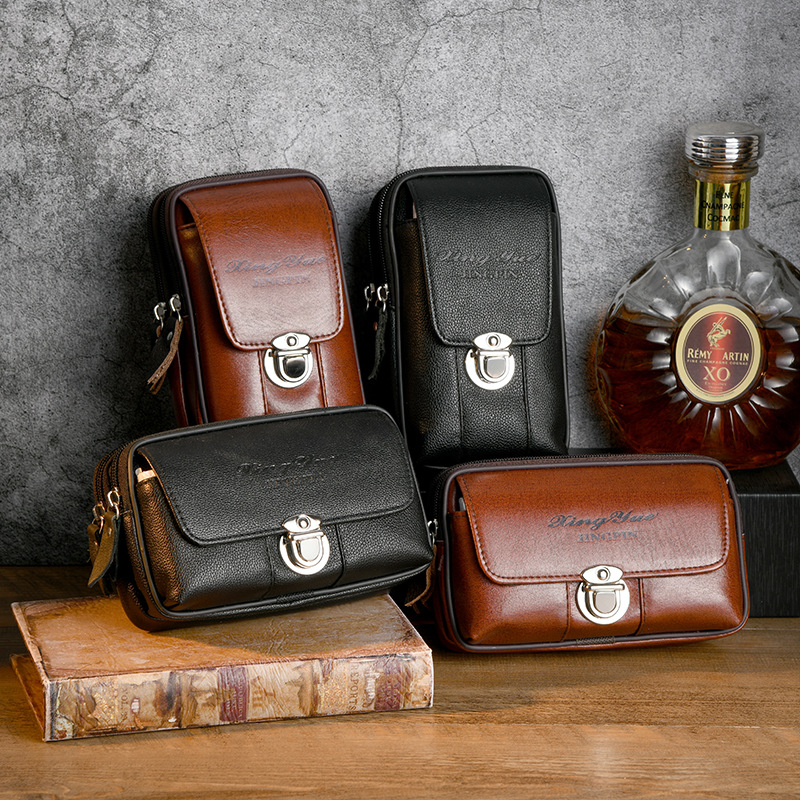Saddle Bag Leather - PU Leather Waist Pack for Men