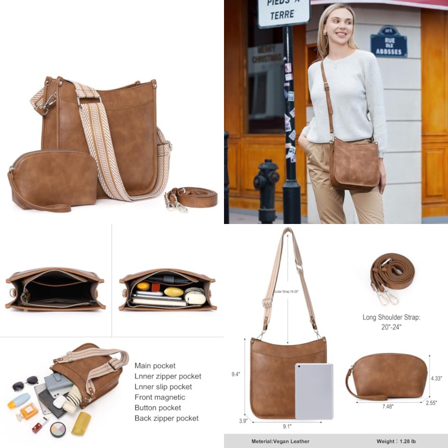 Women Bags Leather - CLUCI Purses for Women, Vegen Leather