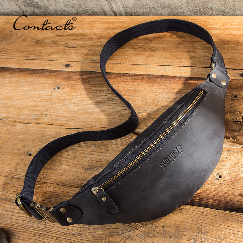 Saddle Bag Leather - CONTACT'S 100% Crazy Horse Leather Waist
