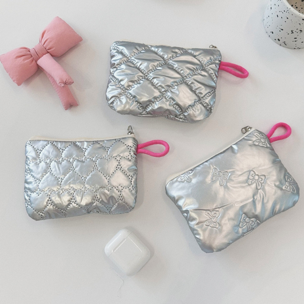 Bow Pattern Coin Purses Silver - đánh giá và giá Women'S Bags At M&S