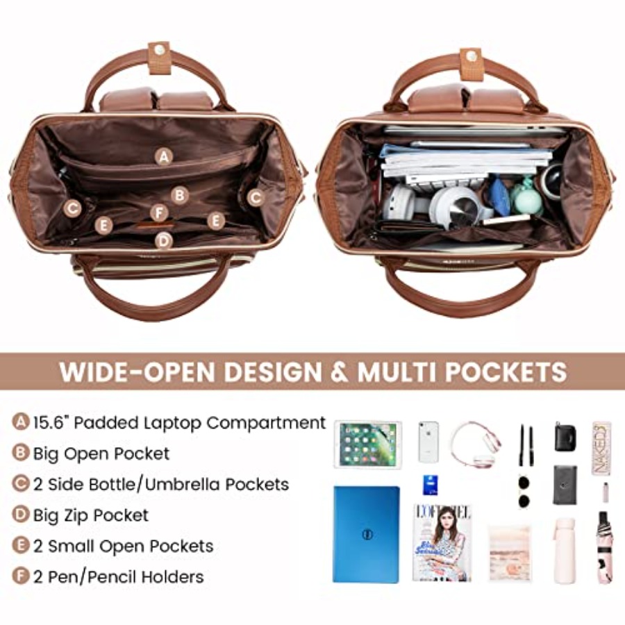 Leather Laptop Backpack for Wo - đánh giá và giá Women Bags Leather