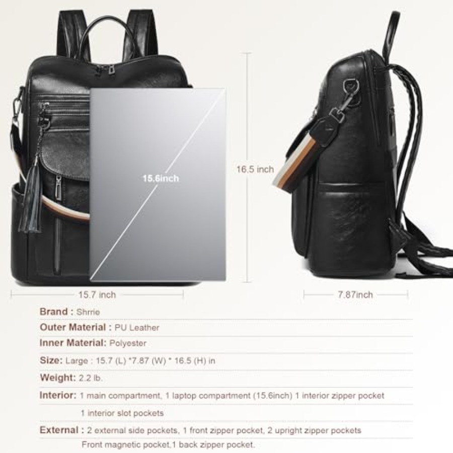 Laptop Backpack for Women 15.6 - đánh giá và giá Women Bags Leather