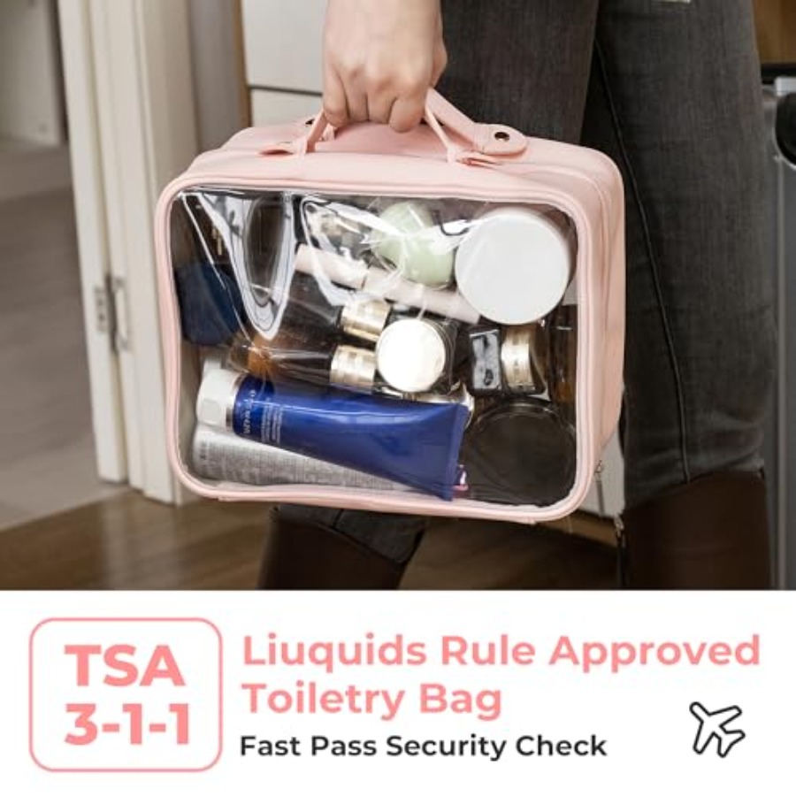 TSA Approved Toiletry Bag, Cle - đánh giá và giá Women Bags Leather