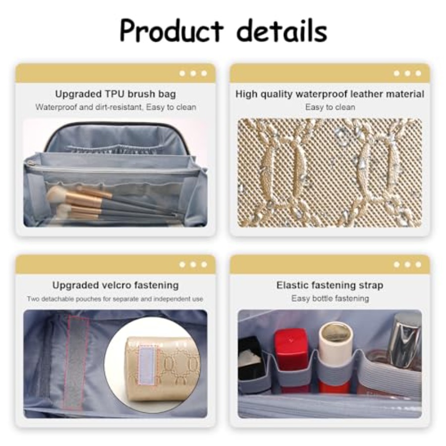 Travel Makeup Bag for Women: C - đánh giá và giá Women Bags Leather