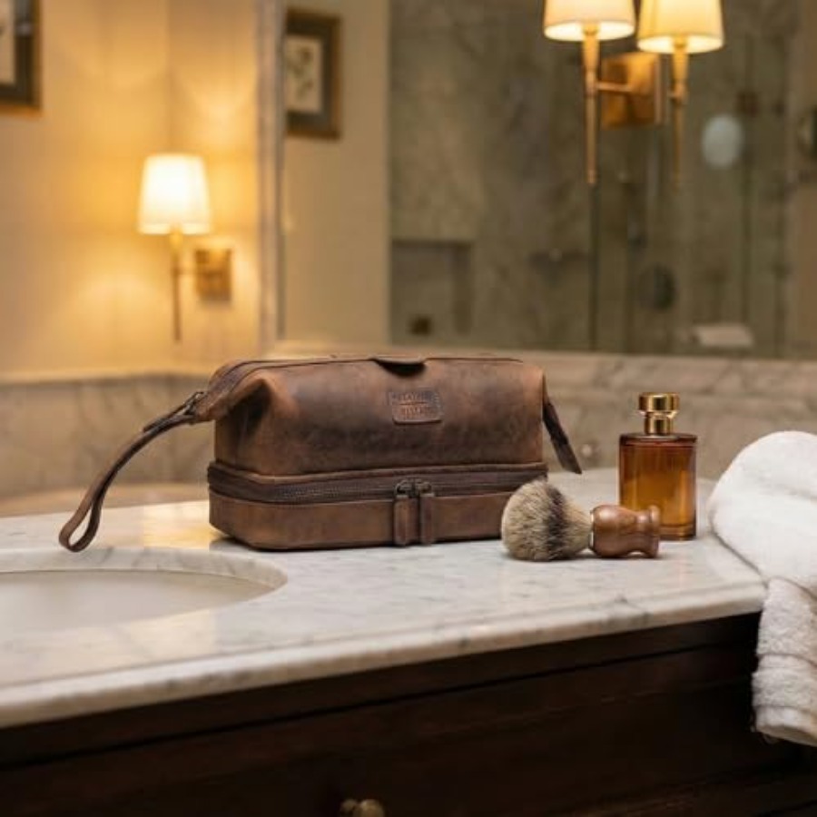 Genuine Leather Dopp Kit Large - đánh giá và giá Women Bags Leather