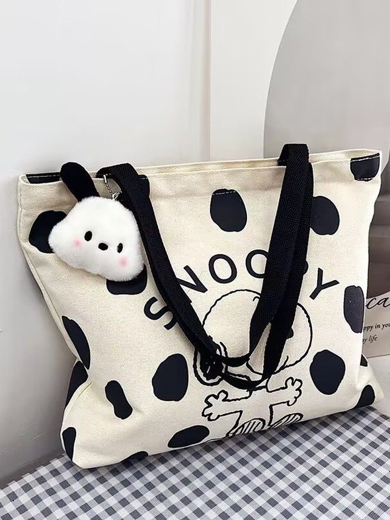 Cartoon Snoopy Canvas Shoulder - đánh giá và giá Women Bags Gift