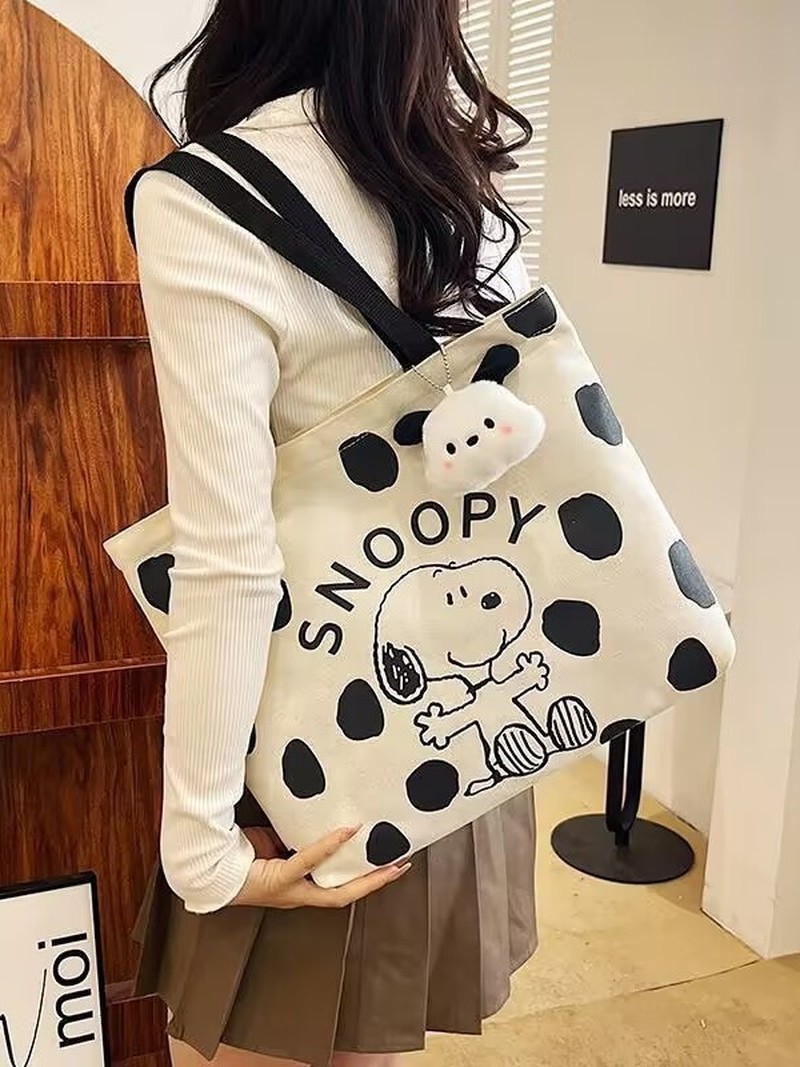 Cartoon Snoopy Canvas Shoulder - đánh giá và giá Women Bags Gift