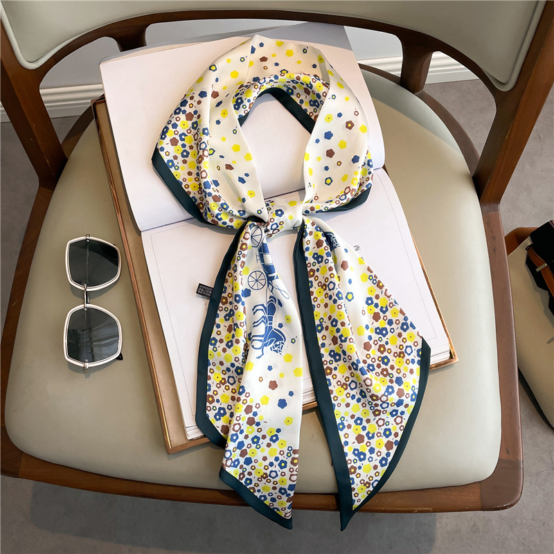 Fashion Print Long Silk Scarf  - đánh giá và giá Women Bags Online