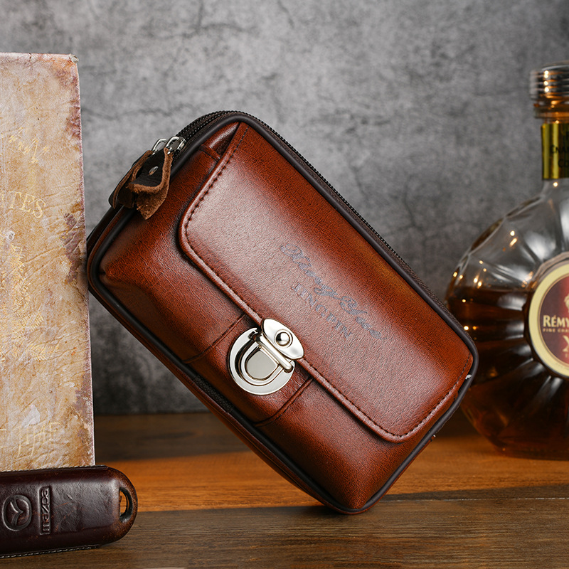 PU Leather Waist Pack for Men  - đánh giá và giá Saddle Bag Leather