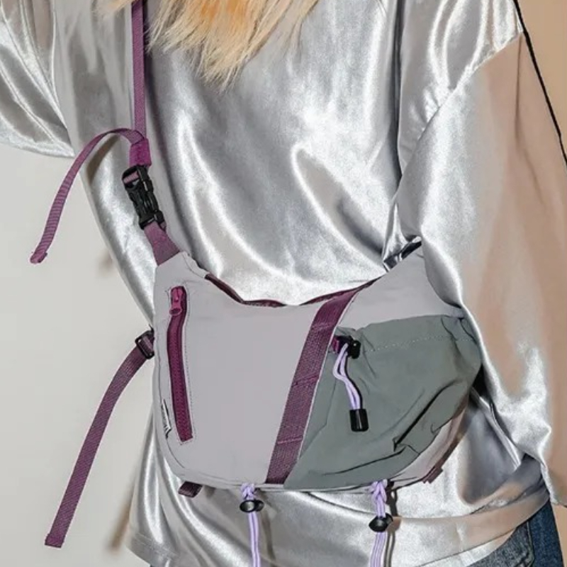Fashion Patchwork Zipper Nylon - đánh giá và giá Women Bags Discount