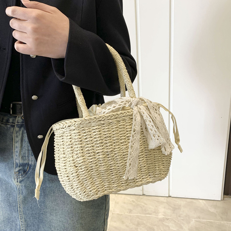 Women Straw Woven Drawstring H - đánh giá và giá Women'S Bags Holiday