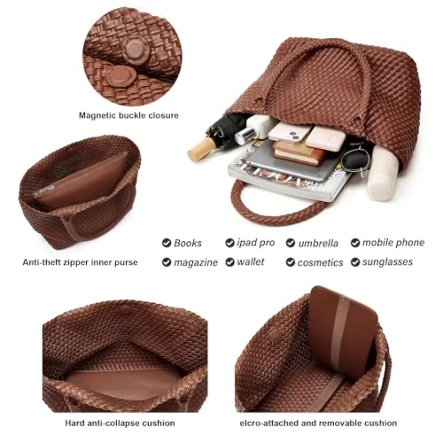 BOYATU Woven Tote Bag for Wome - đánh giá và giá Women Bags Leather