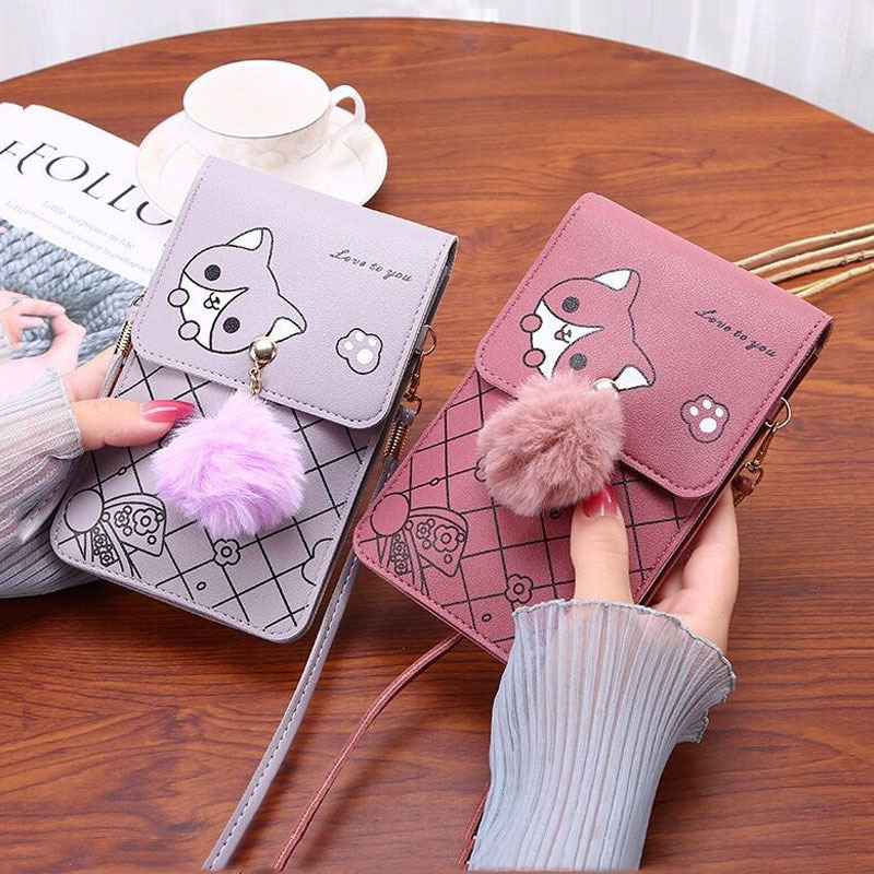 Cute Cartoon Pattern Touch-Scr - đánh giá và giá Women Bags Leather