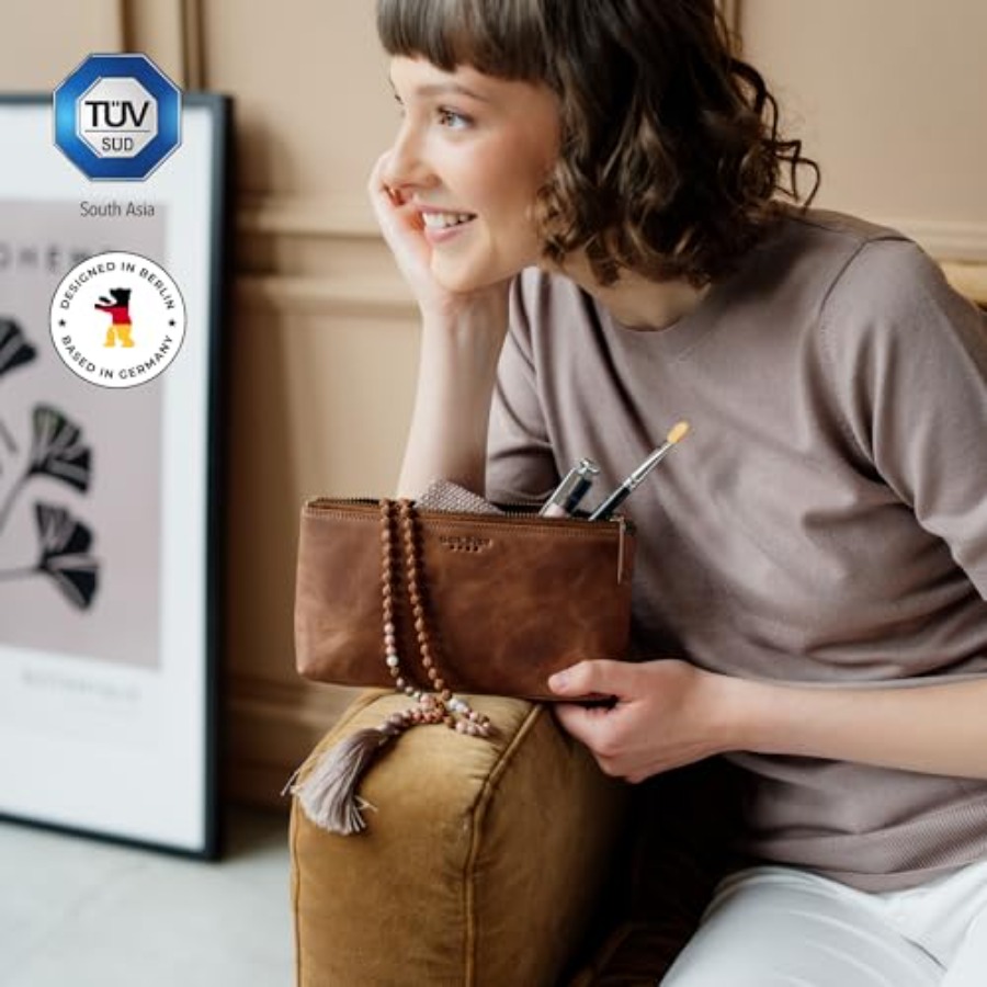 Vintage Genuine Leather Makeup - đánh giá và giá Women Bags Leather