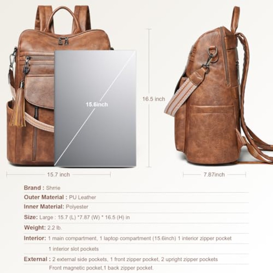Laptop Backpack for Women 15.6 - đánh giá và giá Women Bags Leather