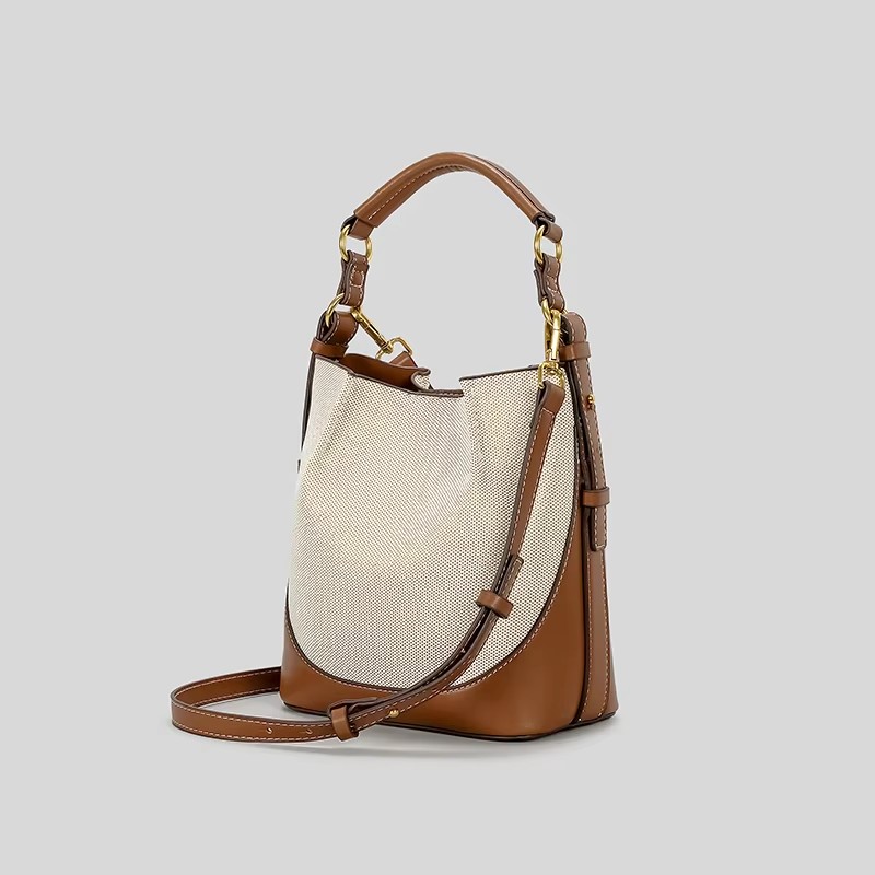 Fashion Panelled Canvas Bucket - đánh giá và giá Women Bags Zara
