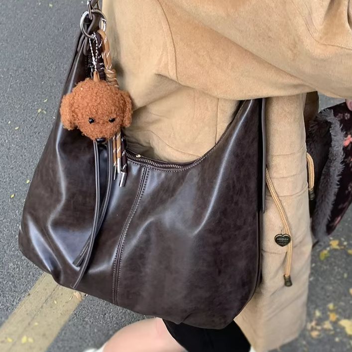 Vintage Large-Capacity Underar - đánh giá và giá Women Bags Leather