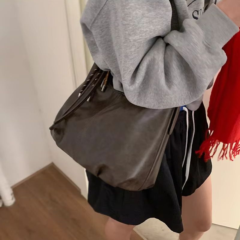 Vintage Large-Capacity Underar - đánh giá và giá Women Bags Leather