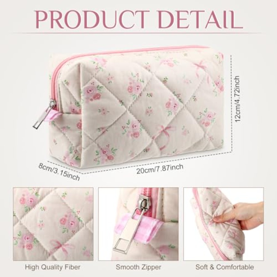 10 Pcs Quilted Makeup Bag Bulk - đánh giá và giá Women Bags Gift