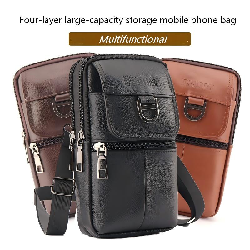 Men's leather waist bag - Larg - đánh giá và giá Saddle Bag Leather