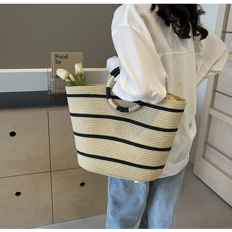 striped Tote grass woven bag s - đánh giá và giá Women'S Bags Holiday